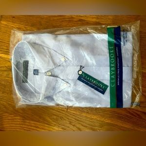 Claybrooke wrinkle free pinpoint Oxford dress shirt